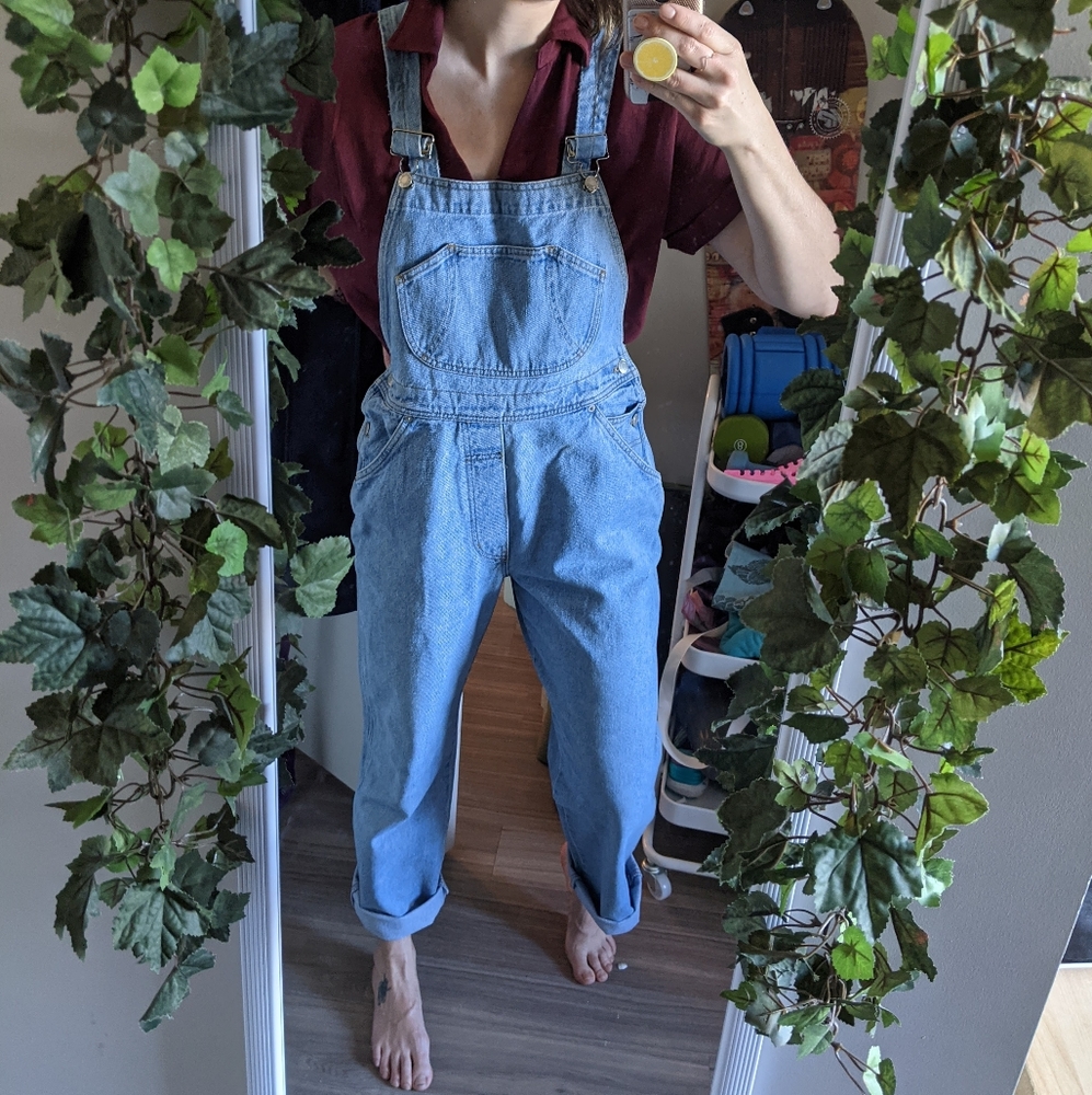 Vintage 90s Esprit Denim Overalls Size Medium